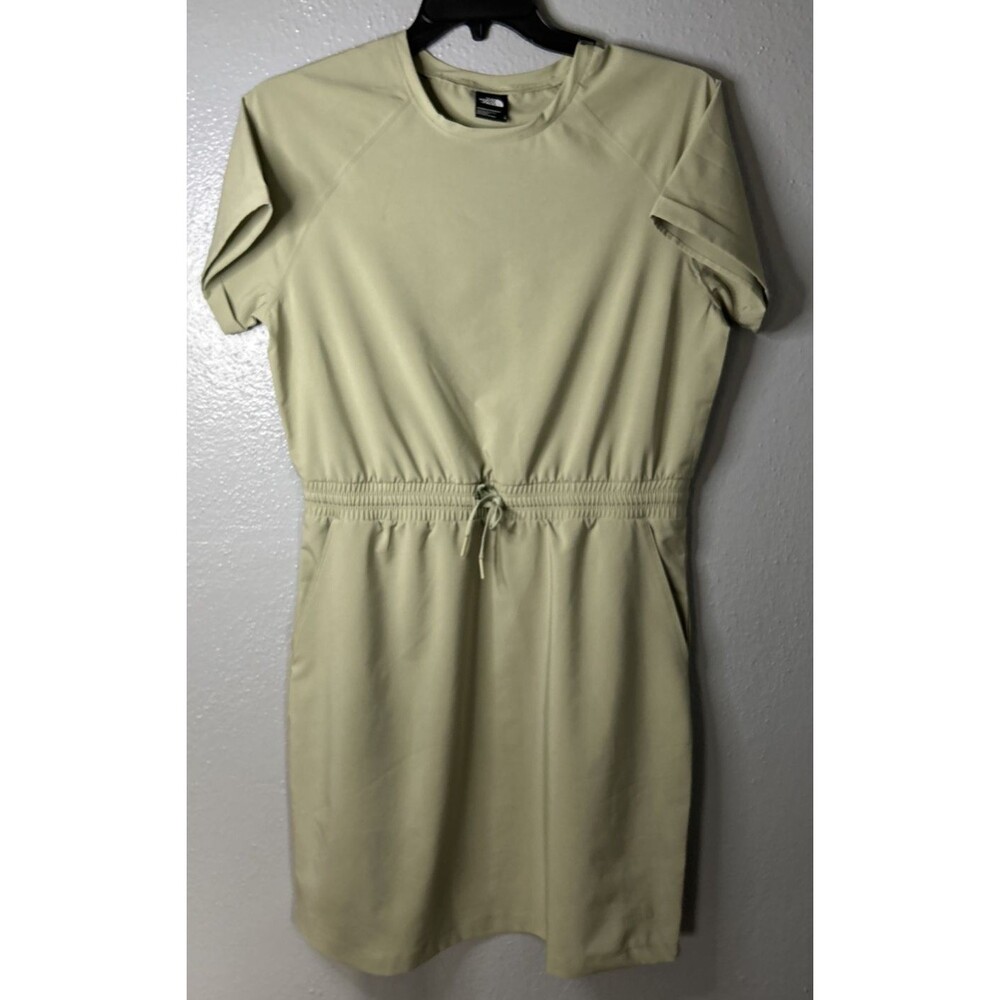 THE NORTH FACE stretch nylon Sage Green Casual Dress Size L Travel Vacation